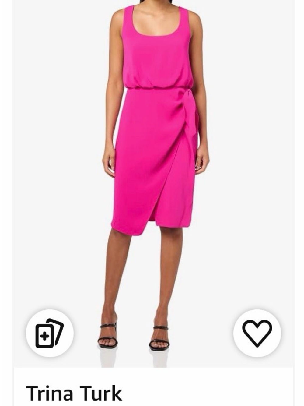 Trina Turk Hot Pink Wrap Midi Dress